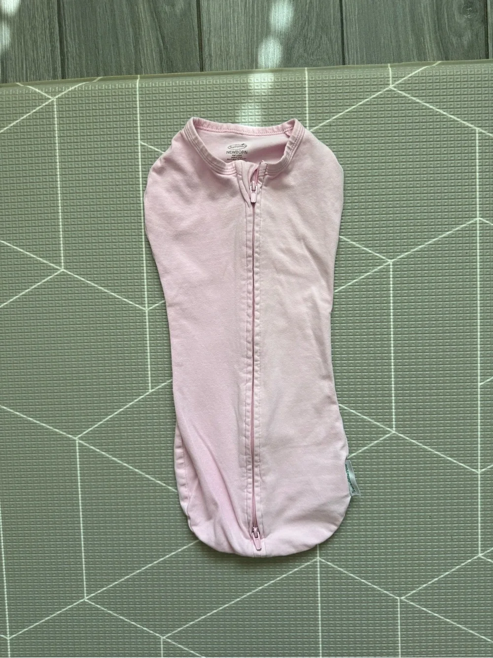 Summer|Light Pink Cotton Full zip Sleep Sack swaddle for baby girl•••NB staple
